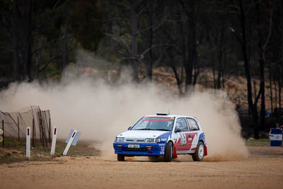 25;1994-Nissan-Sunny-GTi;25;29-November-2019;Alpine-Rally;Australia;Bairnsdale-Speedway;Daniel-Willson;East-Gippsland;Gippsland;Lee-Peterson;Nissan;P20;Rally;VIC;auto;classic;historic;motorsport;racing;super-telephoto;vintage