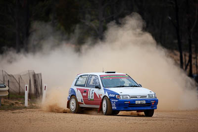 25;1994-Nissan-Sunny-GTi;25;29-November-2019;Alpine-Rally;Australia;Bairnsdale-Speedway;Daniel-Willson;East-Gippsland;Gippsland;Lee-Peterson;Nissan;P20;Rally;VIC;auto;classic;historic;motorsport;racing;super-telephoto;vintage