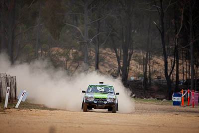 27;1974-Saab-99-EMS;27;29-November-2019;Alpine-Rally;Australia;Bairnsdale-Speedway;East-Gippsland;Gippsland;Kent-Lawrence;Nathan-Long;P81;Rally;Saab;VIC;auto;classic;historic;motorsport;racing;super-telephoto;vintage