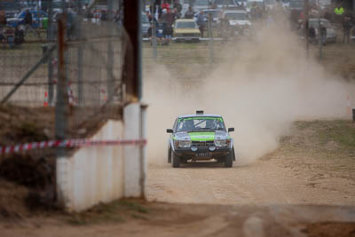 27;1974-Saab-99-EMS;27;29-November-2019;Alpine-Rally;Australia;Bairnsdale-Speedway;East-Gippsland;Gippsland;Kent-Lawrence;Nathan-Long;P81;Rally;Saab;VIC;auto;classic;historic;motorsport;racing;super-telephoto;vintage