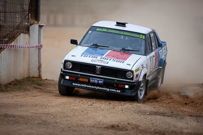 28;1979-Datsun-Stanza;28;29-November-2019;Alpine-Rally;Australia;Bairnsdale-Speedway;C1;Darryn-Snooks;Datsun;East-Gippsland;Gippsland;Michael-Foreshew;Rally;VIC;auto;classic;historic;motorsport;racing;super-telephoto;vintage