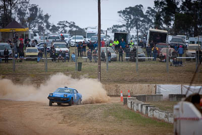 24;1980-Triumph-TR8;24;29-November-2019;Alpine-Rally;Australia;Bairnsdale-Speedway;C1;East-Gippsland;Gippsland;Guy-Ruggles;Matthew-Ruggles;Rally;Triumph;VIC;auto;classic;historic;motorsport;racing;super-telephoto;vintage