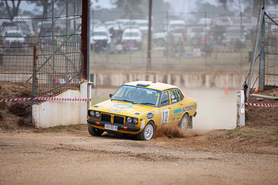 32;1977-Datsun-200B;29-November-2019;32;Alpine-Rally;Australia;Bairnsdale-Speedway;Darkie-Barr-Smith;Datsun;East-Gippsland;Gippsland;Jono-Forrest;P81;Rally;VIC;auto;classic;historic;motorsport;racing;super-telephoto;vintage