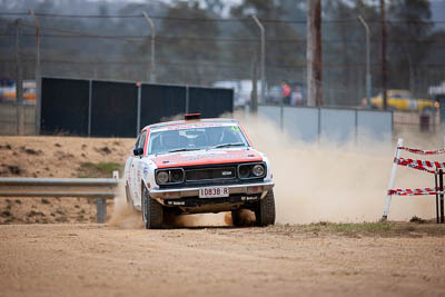 43;1975-Datsun-180B-SSS;29-November-2019;43;Alpine-Rally;Australia;Bairnsdale-Speedway;Damien-Hanns;Datsun;East-Gippsland;Gippsland;P81;Rally;Stephen-Duthie;VIC;auto;classic;historic;motorsport;racing;super-telephoto;vintage