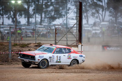 43;1975-Datsun-180B-SSS;29-November-2019;43;Alpine-Rally;Australia;Bairnsdale-Speedway;Damien-Hanns;Datsun;East-Gippsland;Gippsland;P81;Rally;Stephen-Duthie;VIC;auto;classic;historic;motorsport;racing;super-telephoto;vintage