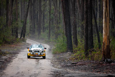 30-November-2019;Alpine-Rally;Audi-Quattro;Australia;Demo-2;Doug-Fernie;Gippsland;Hilary-Evans;Rally;VIC;auto;classic;historic;motorsport;racing;special-stage;super-telephoto;vintage