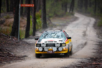 30-November-2019;Alpine-Rally;Audi-Quattro;Australia;Demo-2;Doug-Fernie;Gippsland;Hilary-Evans;Rally;VIC;auto;classic;historic;motorsport;racing;special-stage;super-telephoto;vintage