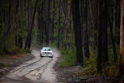 1;1;1983-BMW-320is;30-November-2019;Alpine-Rally;Australia;BMW;Ben-Barker;CRC;Damien-Long;Gippsland;Rally;VIC;auto;classic;historic;motorsport;racing;special-stage;super-telephoto;vintage