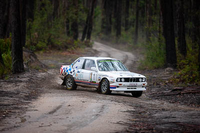 1;1;1983-BMW-320is;30-November-2019;Alpine-Rally;Australia;BMW;Ben-Barker;CRC;Damien-Long;Gippsland;Rally;VIC;auto;classic;historic;motorsport;racing;special-stage;super-telephoto;vintage