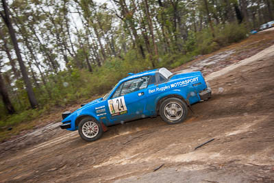 24;1980-Triumph-TR8;24;30-November-2019;Alpine-Rally;Australia;C1;Gippsland;Guy-Ruggles;Matthew-Ruggles;Rally;Triumph;VIC;auto;classic;historic;motorsport;racing;special-stage;vintage;wide-angle