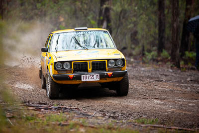 32;1977-Datsun-200B;30-November-2019;32;Alpine-Rally;Australia;Darkie-Barr-Smith;Datsun;Gippsland;Jono-Forrest;P81;Rally;VIC;auto;classic;historic;motorsport;racing;special-stage;super-telephoto;vintage