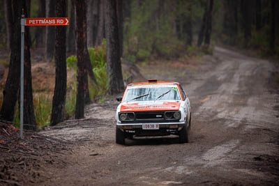 43;1975-Datsun-180B-SSS;30-November-2019;43;Alpine-Rally;Australia;Damien-Hanns;Datsun;Gippsland;P81;Rally;Stephen-Duthie;VIC;auto;classic;historic;motorsport;racing;special-stage;super-telephoto;vintage