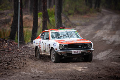 43;1975-Datsun-180B-SSS;30-November-2019;43;Alpine-Rally;Australia;Damien-Hanns;Datsun;Gippsland;P81;Rally;Stephen-Duthie;VIC;auto;classic;historic;motorsport;racing;special-stage;super-telephoto;vintage