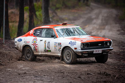 43;1975-Datsun-180B-SSS;30-November-2019;43;Alpine-Rally;Australia;Damien-Hanns;Datsun;Gippsland;P81;Rally;Stephen-Duthie;VIC;auto;classic;historic;motorsport;racing;special-stage;super-telephoto;vintage