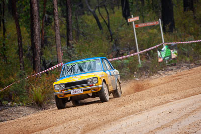 10;10;1971-Datsun-1600;30-November-2019;Alpine-Rally;Australia;CRC;Carl-Stewart;Datsun;Gippsland;Matthew-James;Rally;VIC;auto;classic;historic;motorsport;racing;special-stage;super-telephoto;vintage