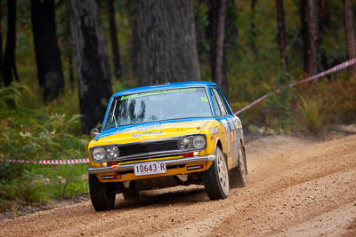 10;10;1971-Datsun-1600;30-November-2019;Alpine-Rally;Australia;CRC;Carl-Stewart;Datsun;Gippsland;Matthew-James;Rally;VIC;auto;classic;historic;motorsport;racing;special-stage;super-telephoto;vintage