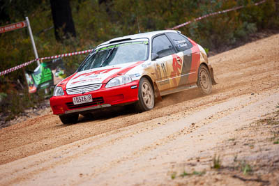 18;18;1996-Honda-Civic;30-November-2019;Alpine-Rally;Andrew-Benefield;Australia;Brett-Middleton;Gippsland;Honda;P20;Rally;VIC;auto;classic;historic;motorsport;racing;special-stage;super-telephoto;vintage