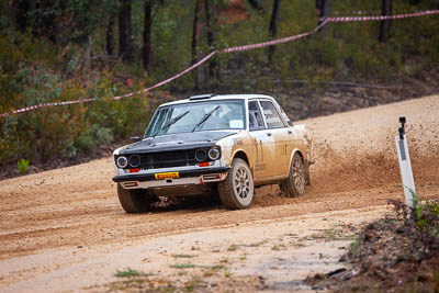 3;3;30-November-2019;Alpine-Rally;Australia;Brendan-Reeves;CRC;Datsun;Datsun-1600;Gippsland;Rally;Rhianon-Gelsomino;VIC;auto;classic;historic;motorsport;racing;special-stage;super-telephoto;vintage