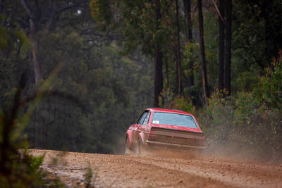 44;1979-Ford-RS1800-Escort;30-November-2019;44;Alpine-Rally;Australia;C1;Damian-Reed;Ford;Gippsland;Rally;Topshot;VIC;Wayne-Mason;auto;classic;historic;motorsport;racing;special-stage;super-telephoto;vintage