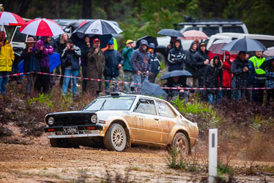 39;1978-Toyota-KE30-Corolla;30-November-2019;39;Alpine-Rally;Australia;Craig-Aggio;Gippsland;Megan-Benson;P81;Rally;Toyota;VIC;auto;classic;historic;motorsport;racing;special-stage;super-telephoto;vintage