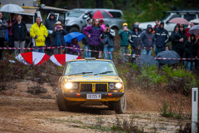 32;1977-Datsun-200B;30-November-2019;32;Alpine-Rally;Australia;Darkie-Barr-Smith;Datsun;Gippsland;Jono-Forrest;P81;Rally;VIC;auto;classic;historic;motorsport;racing;special-stage;super-telephoto;vintage