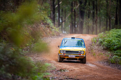 10;10;1971-Datsun-1600;30-November-2019;Alpine-Rally;Australia;CRC;Carl-Stewart;Datsun;Gippsland;Matthew-James;Rally;VIC;auto;classic;historic;motorsport;racing;special-stage;super-telephoto;vintage