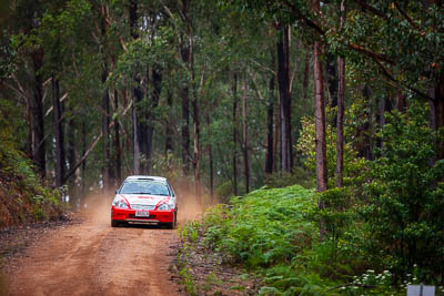 18;18;1996-Honda-Civic;30-November-2019;Alpine-Rally;Andrew-Benefield;Australia;Brett-Middleton;Gippsland;Honda;P20;Rally;VIC;auto;classic;historic;motorsport;racing;special-stage;super-telephoto;vintage