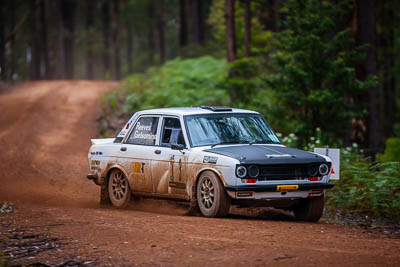 3;3;30-November-2019;Alpine-Rally;Australia;Brendan-Reeves;CRC;Datsun;Datsun-1600;Gippsland;Rally;Rhianon-Gelsomino;VIC;auto;classic;historic;motorsport;racing;special-stage;super-telephoto;vintage
