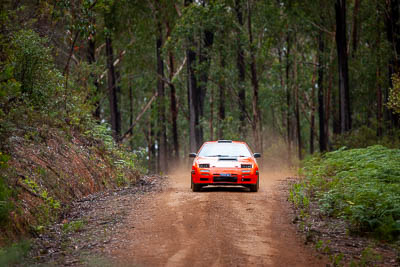 16;16;1985-Mazda-RX7;30-November-2019;Alpine-Rally;Australia;Gippsland;Mazda;P20;Phil-Hurle;Rally;Rowan-Woollard;VIC;auto;classic;historic;motorsport;racing;special-stage;super-telephoto;vintage