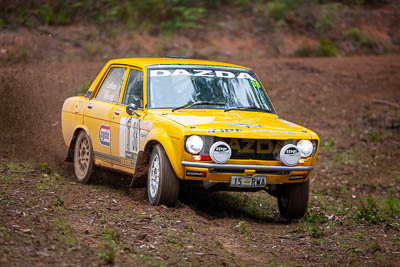 38;1970-Datsun-1600-Dazda;30-November-2019;38;Alpine-Rally;Australia;C3;Datsun;Gippsland;John-Ludlam;Michael-Wood;Rally;Topshot;VIC;auto;classic;historic;motorsport;racing;special-stage;super-telephoto;vintage