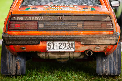 9;1977-Plymouth-Fire-Arrow;30-November-2019;9;Alpine-Rally;Australia;C2;David-Guest;Gippsland;Kade-Barrett;Orbost-Service;Plymouth;Rally;Topshot;VIC;auto;classic;detail;dirty;historic;motorsport;racing;super-telephoto;vintage