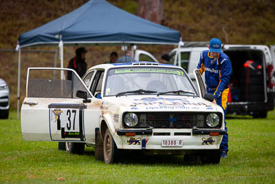 37;30-November-2019;37;Alpine-Rally;Australia;Ben-Richards;C1;David-Hills;Ford;Ford-Escort-RS1800;Gippsland;Orbost-Service;Rally;VIC;auto;classic;historic;motorsport;racing;super-telephoto;vintage