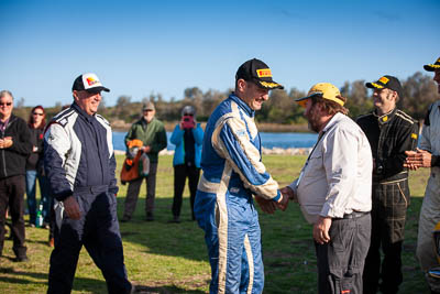 30-November-2019;Alpine-Rally;Australia;Gippsland;Lakes-Entrance-Rotunda;Owen-Polanski;Rally;VIC;auto;celebration;classic;historic;motorsport;podium;portrait;racing;telephoto;vintage