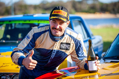 30-November-2019;Alpine-Rally;Australia;Gippsland;Lakes-Entrance-Rotunda;Nathan-Quinn;Rally;VIC;auto;celebration;classic;historic;motorsport;podium;portrait;racing;telephoto;vintage