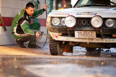 76;1976-Toyota-Celica;30-November-2019;76;Alpine-Rally;Australia;Brett-Maddren;East-Gippsland;Gippsland;James-Wilson;Lakes-Entrance;P81;Rally;Toyota;VIC;auto;car-wash;classic;historic;motorsport;racing;telephoto;vintage